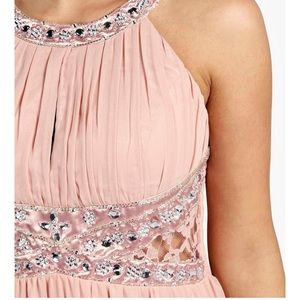 Pink rhinestone boho gown